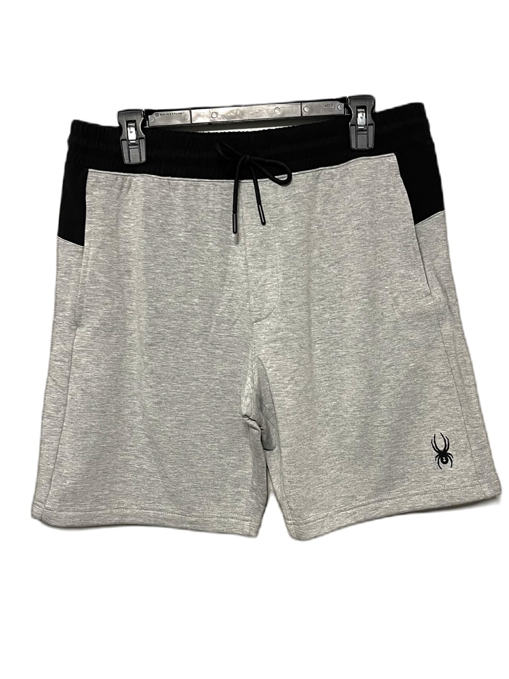 Spyder Pull On Casual Sweat Shorts Gray Black Pockets NWT Mens Medium